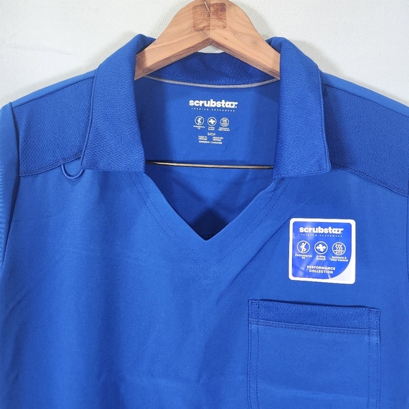 Scrubstar Royal Blue Short Sleeve Tee Casual Essential - Picture 2 of 7